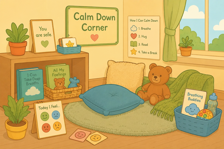 Calm Down Corner Setup activity