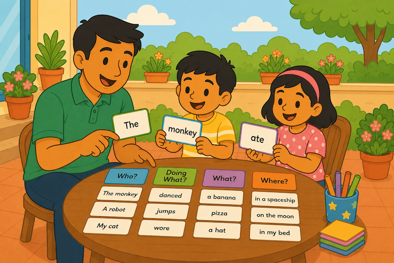 Silly Sentence Builder activity